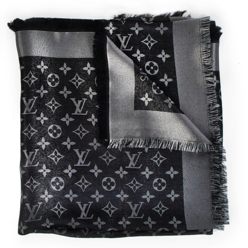Louis Vuitton Black Monogram Shine Shawl