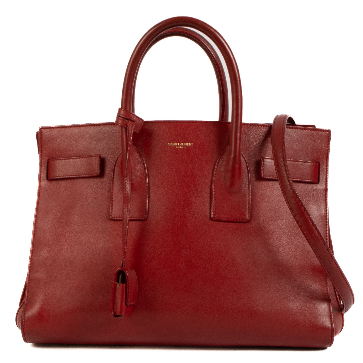 Saint Laurent Red Sac De Jour Small Handbag for the best price at Labellov secondhand luxury in Antwerp. Buy, sell and love your bags bought at Labellov. Worldwide shipping.