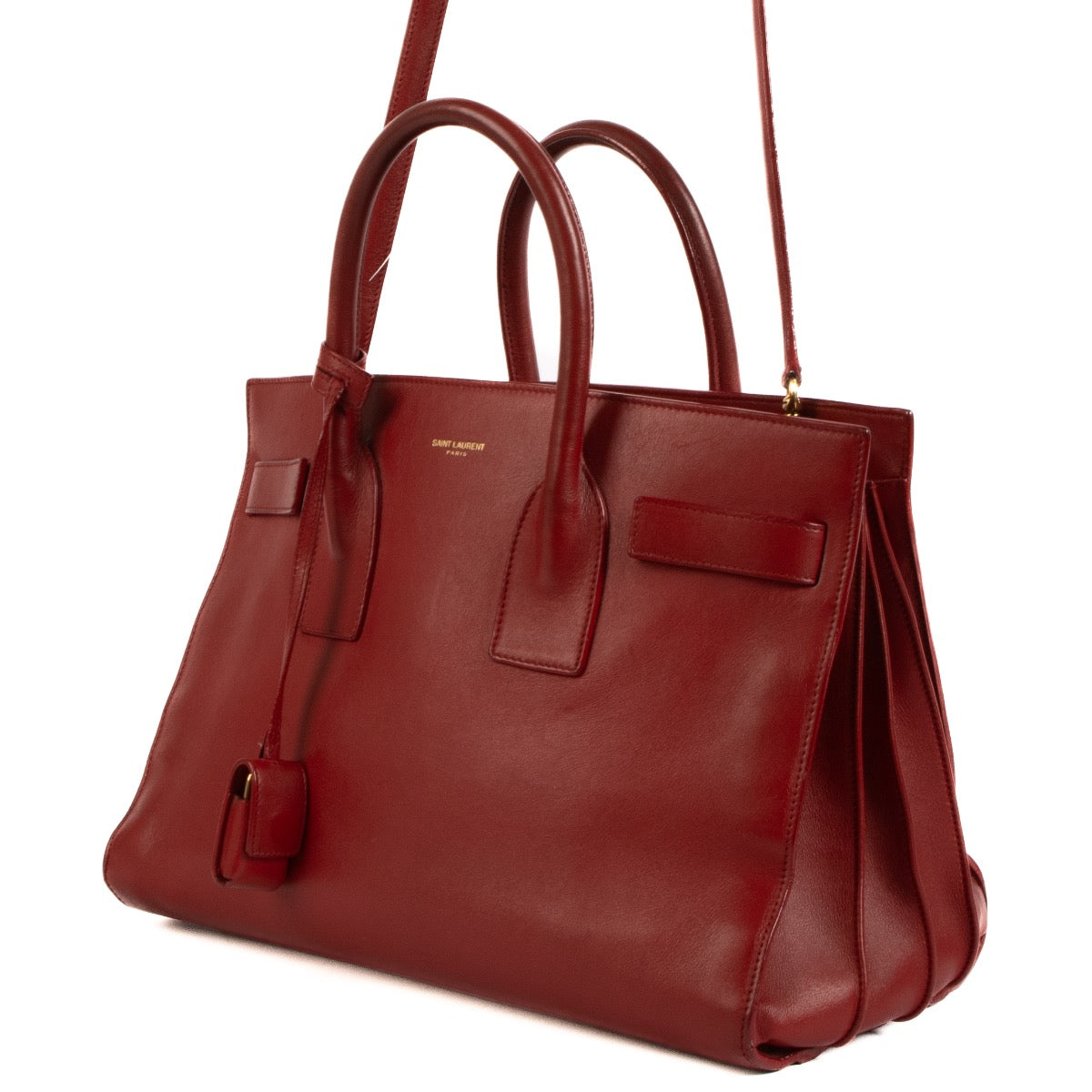Saint Laurent Red Sac De Jour Small Handbag for the best price at Labellov secondhand luxury in Antwerp. Buy, sell and love your bags bought at Labellov. Worldwide shipping.