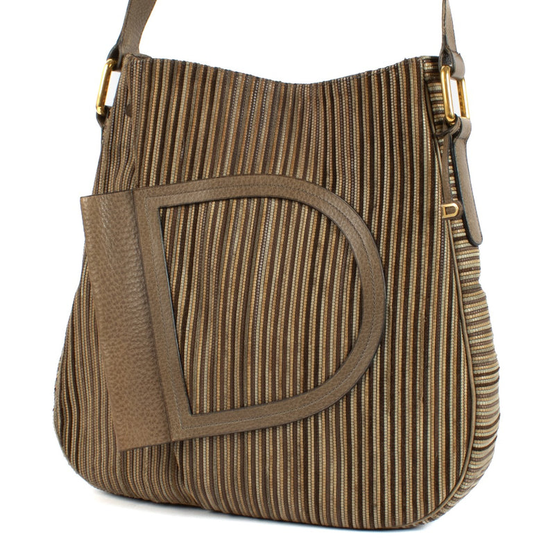 Shop safe online at Labellov in Antwerp, Brussels and Knokke this 100% authentic second hand Delvaux Brown Toile De Cuir Crossbody