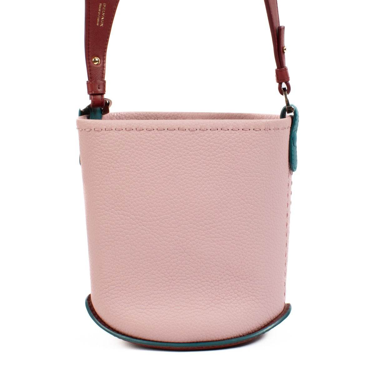 pre loved Delvaux Pink Pin Mini Bucket Surpiqué