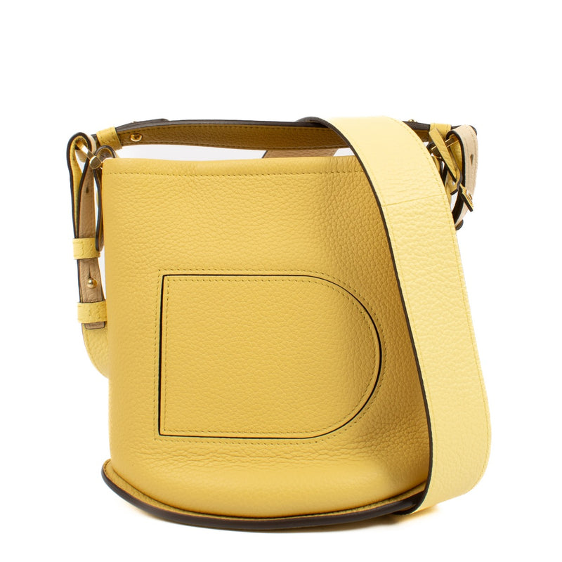 authentic pre loved Delvaux Yellow Mini Bucket on Labellov.com