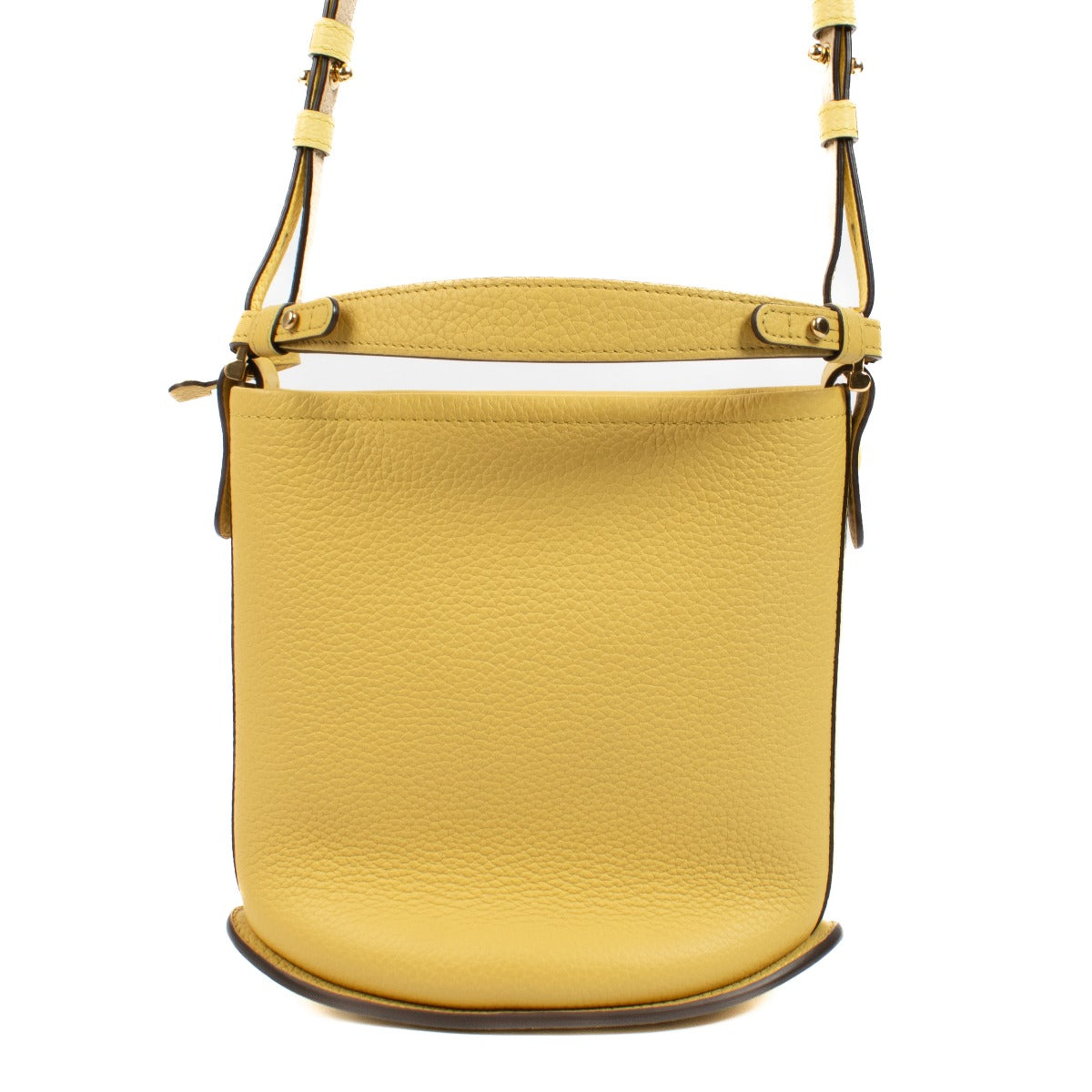 authentic pre loved Delvaux Yellow Mini Bucket on Labellov.com