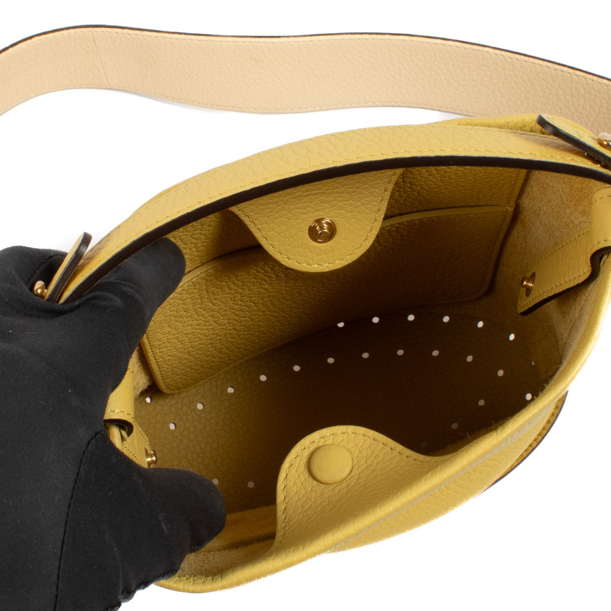 authentic pre loved Delvaux Yellow Mini Bucket on Labellov.com