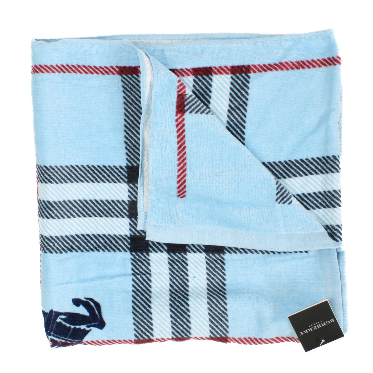 shop 100% authentic second hand Burberry blue Check Towel on Labellov.com