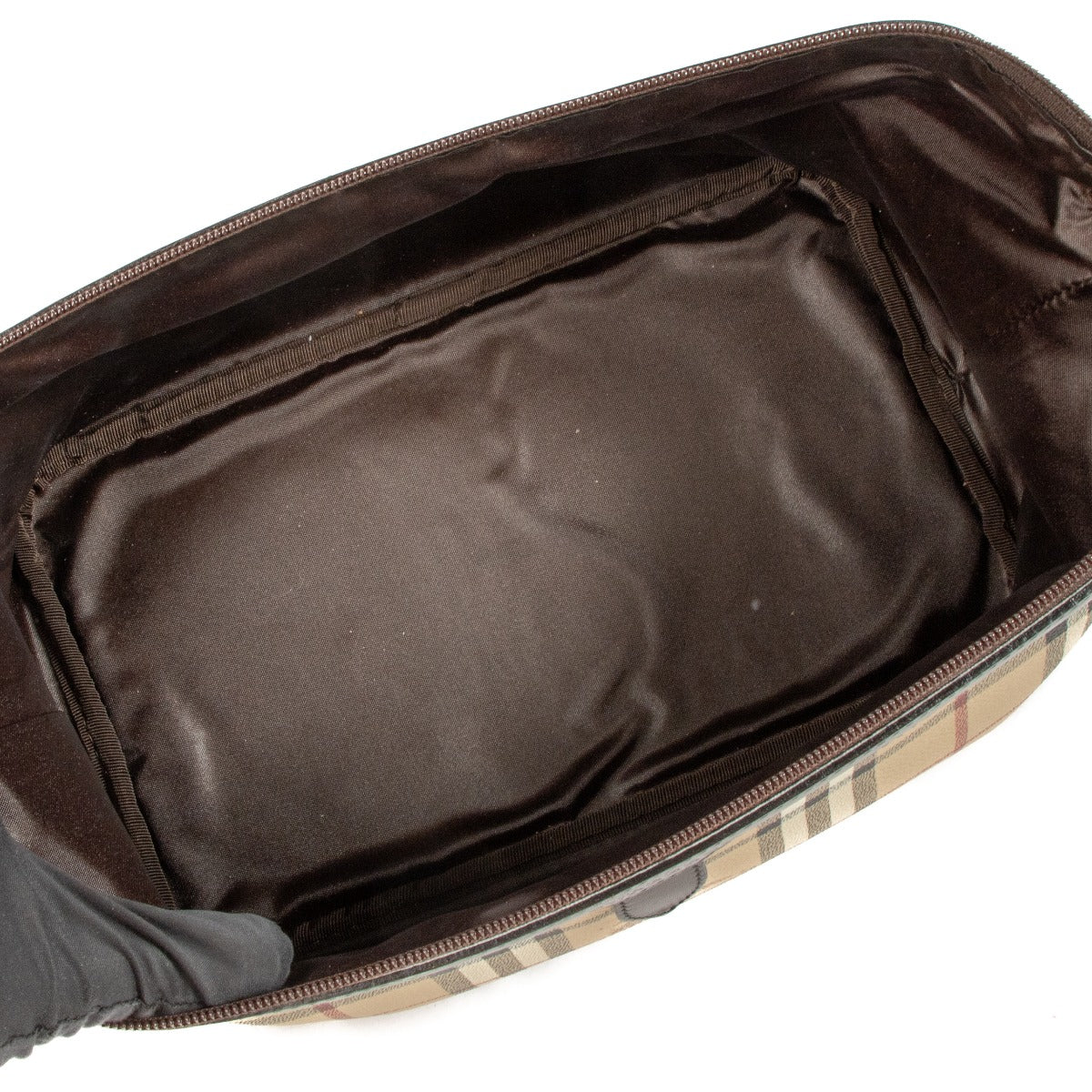 Shop 100% authentic Burberry check canvas make-up pouch at Labellov.com.