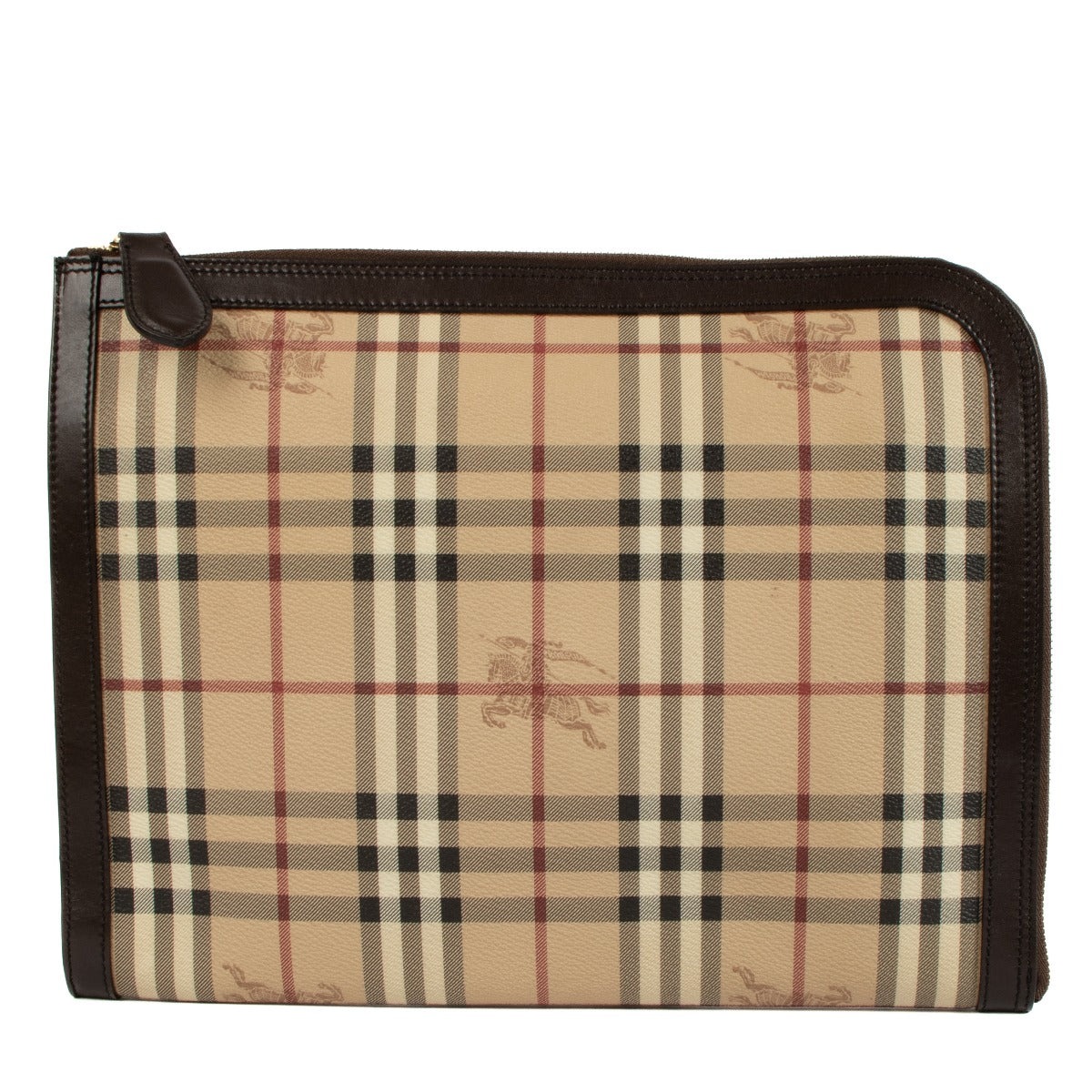 Burberry Haymarket Check Canvas Document Case