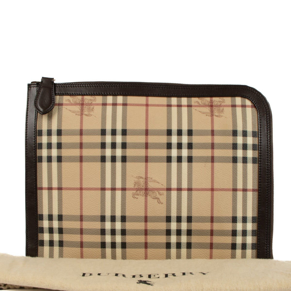 Burberry Haymarket Check Canvas Document Case