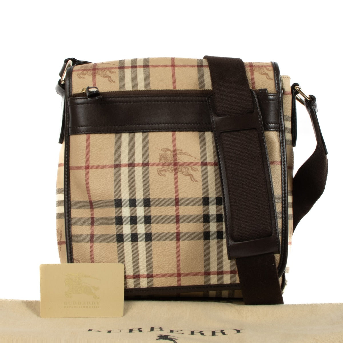 Burberry Haymarket Check Coated Canvas Wardour Messenger Bag