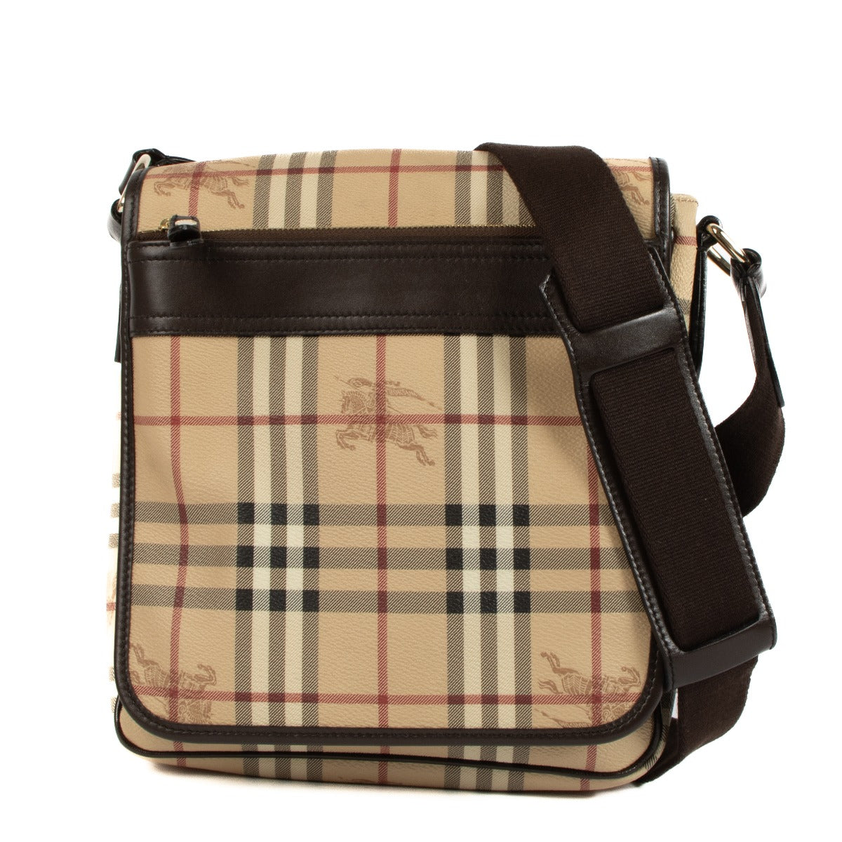 Burberry Haymarket Check Coated Canvas Wardour Messenger Bag