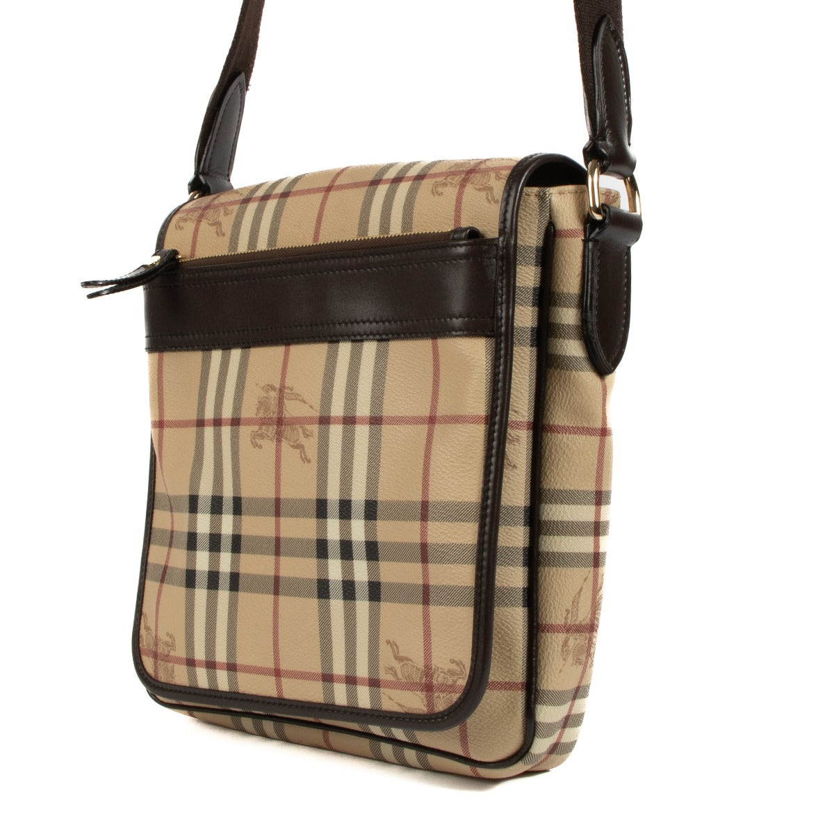 Burberry Haymarket Check Messenger Bag van gecoat canvas Wardour