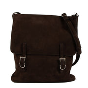 Shop safe online at Labellov in Antwerp, Brussels and Knokke this 100% authentic second hand Delvaux Dark Brown Santiag Kot Kot Messenger Crossbody