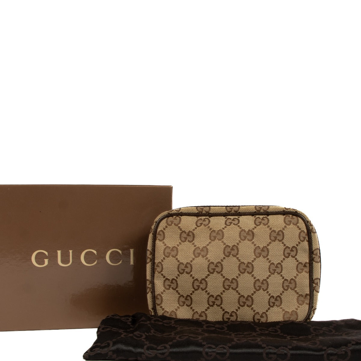 Shop 100% authentic Gucci Monogram Make-up pouch at Labellov.com.