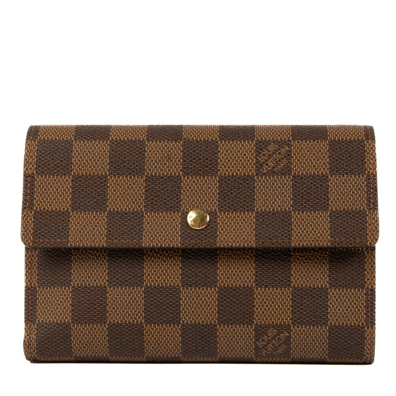 Shop 100% authentic Louis Vuitton Damier Ebene Porte Tresor Wallet at Labellov.com.
