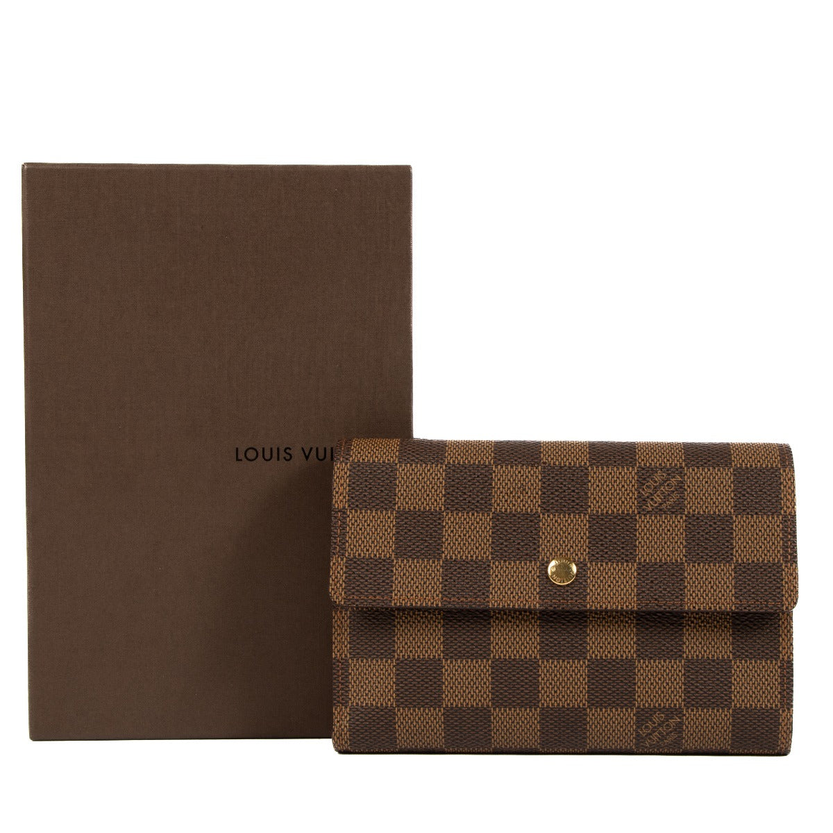 Shop 100% authentic Louis Vuitton Damier Ebene Porte Tresor Wallet at Labellov.com.