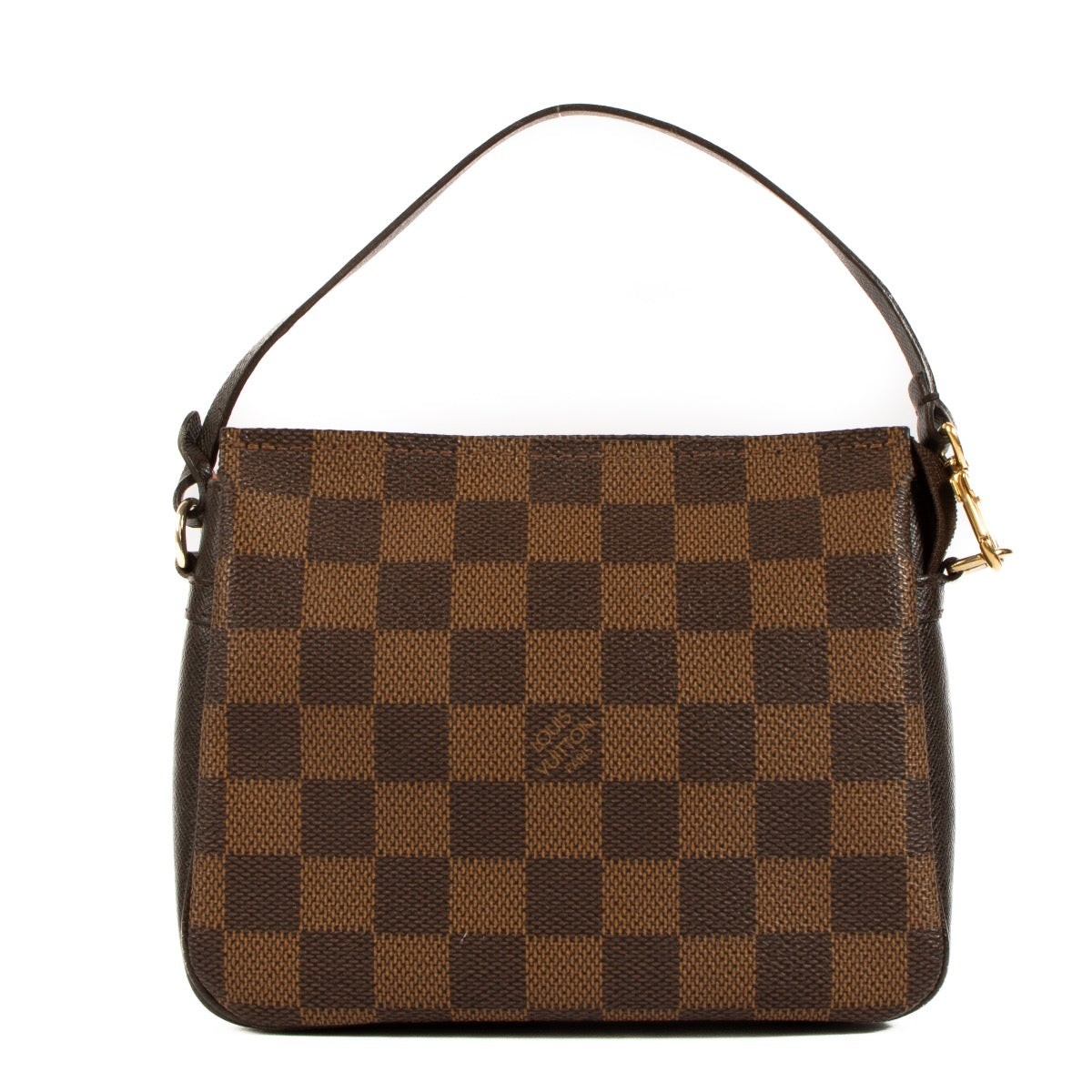 Shop safe online at Labellov in Antwerp, Brussels and Knokke this 100% authentic second hand Louis Vuitton Damier Ebene Pochette Trousse