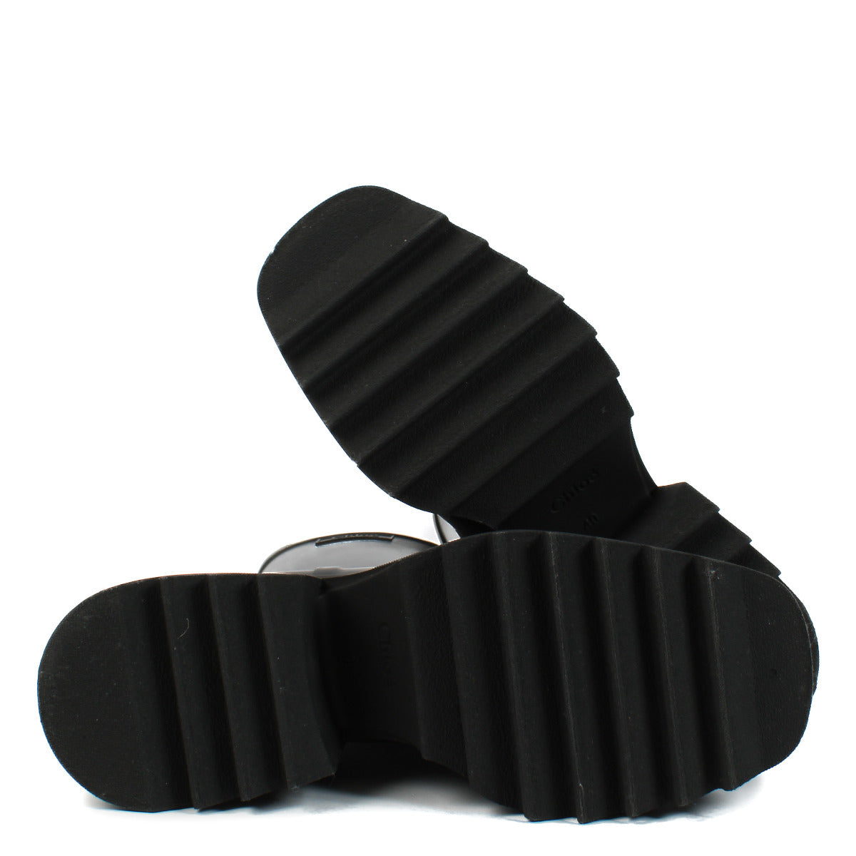 Bottes à talons en caoutchouc noir Chloé - taille 40