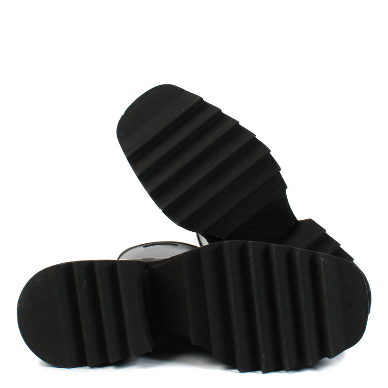 Chloé Black Rubber Heeled Boots - size 40