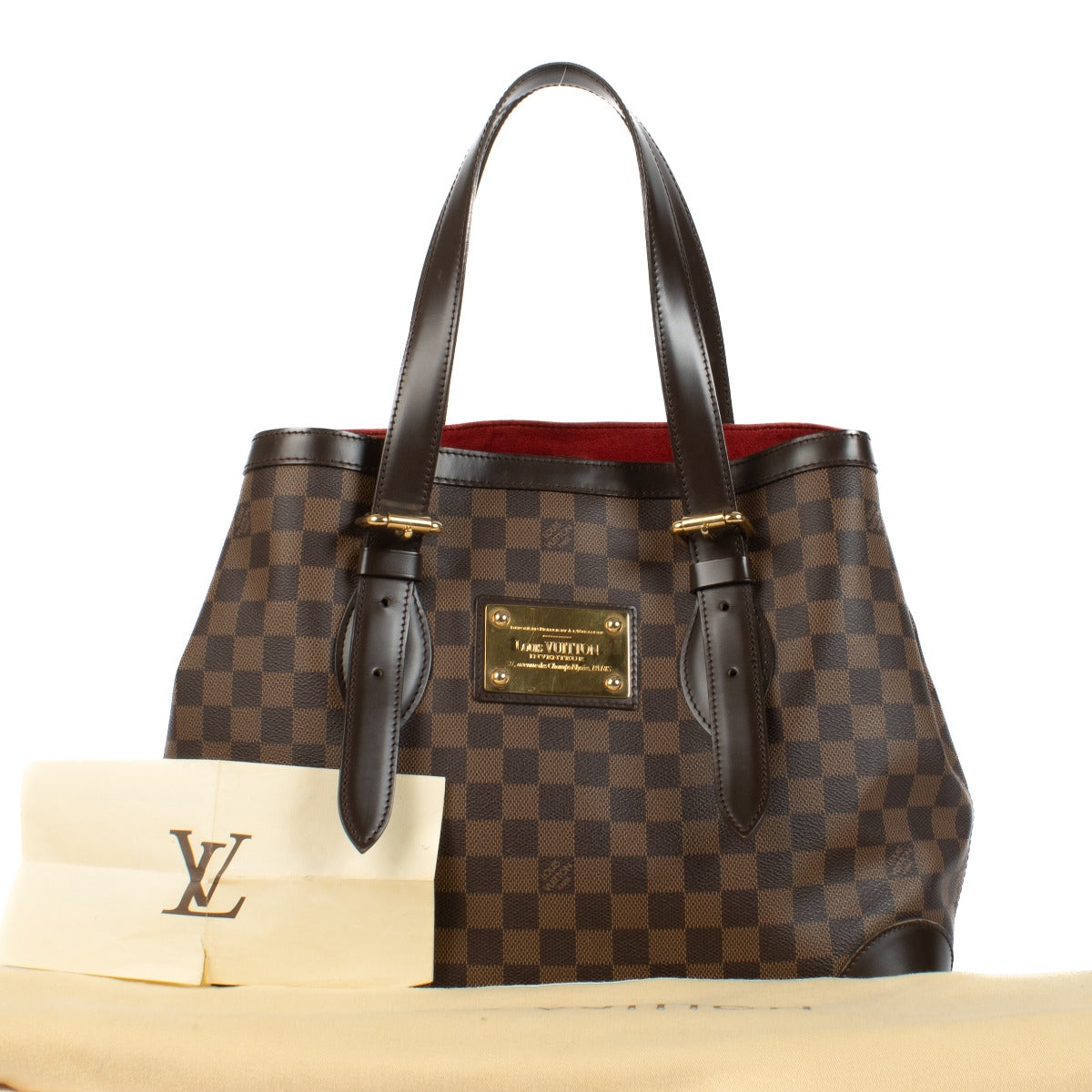 Shop 100% authentic Louis Vuitton Damier Ebene Hampstead MM Bag at Labellov.com.