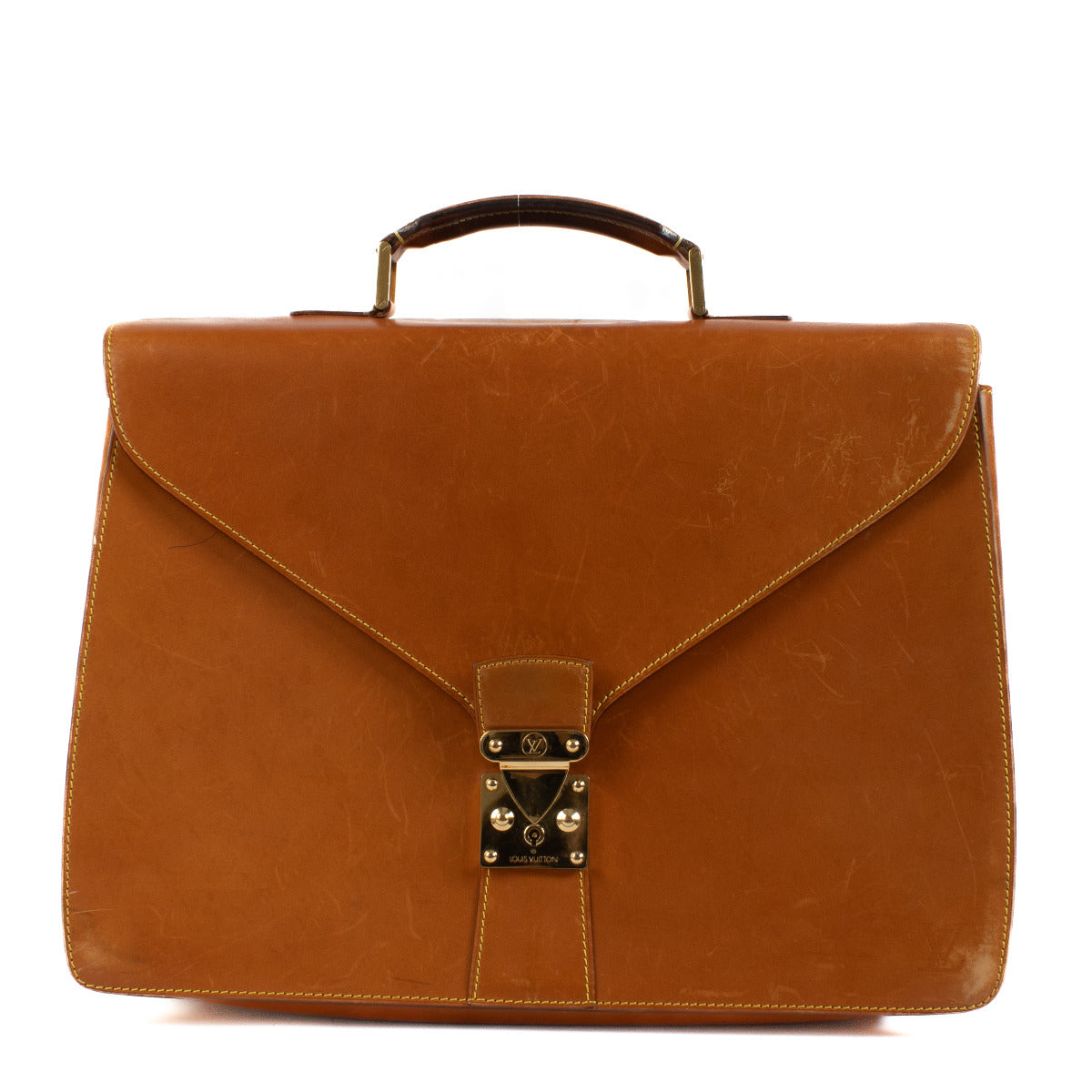 Louis Vuitton Camel Leather Atacama GM Business Briefcase