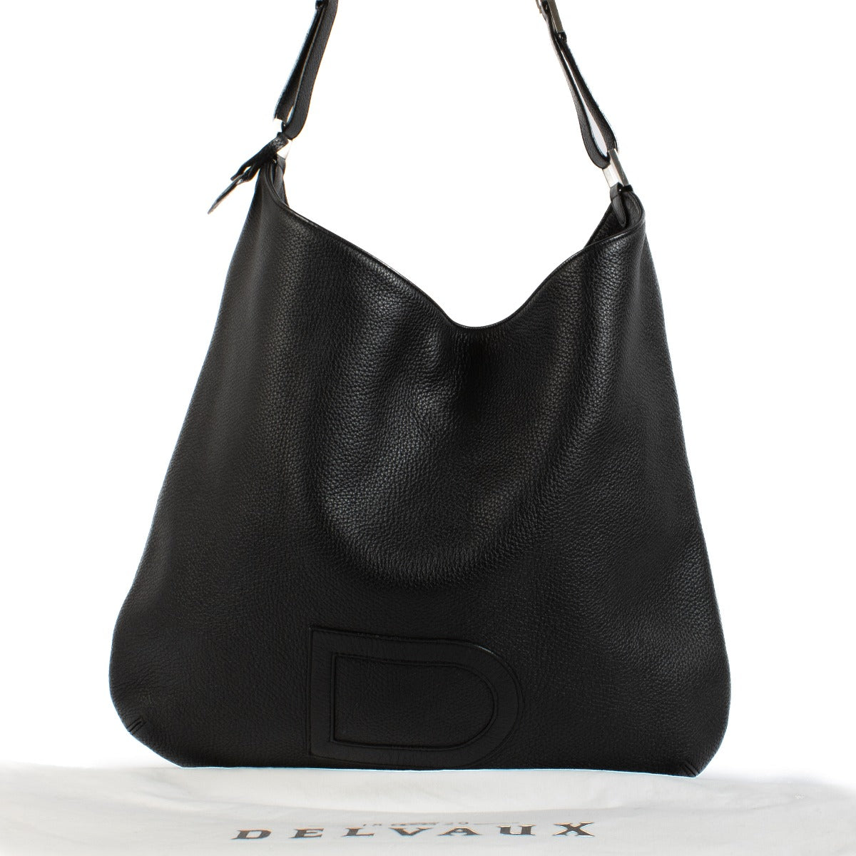 Delvaux Black Taurillon Louise GM Bag