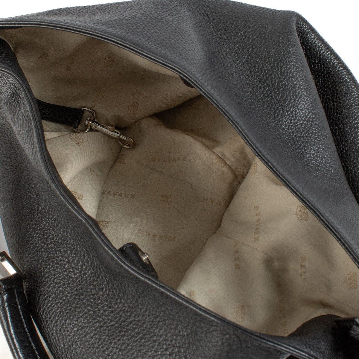 Delvaux Black Taurillon Louise GM Bag