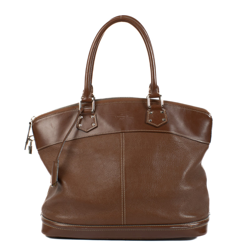 Louis Vuitton Lockit MM Suhali Sienne Shoulder Bag