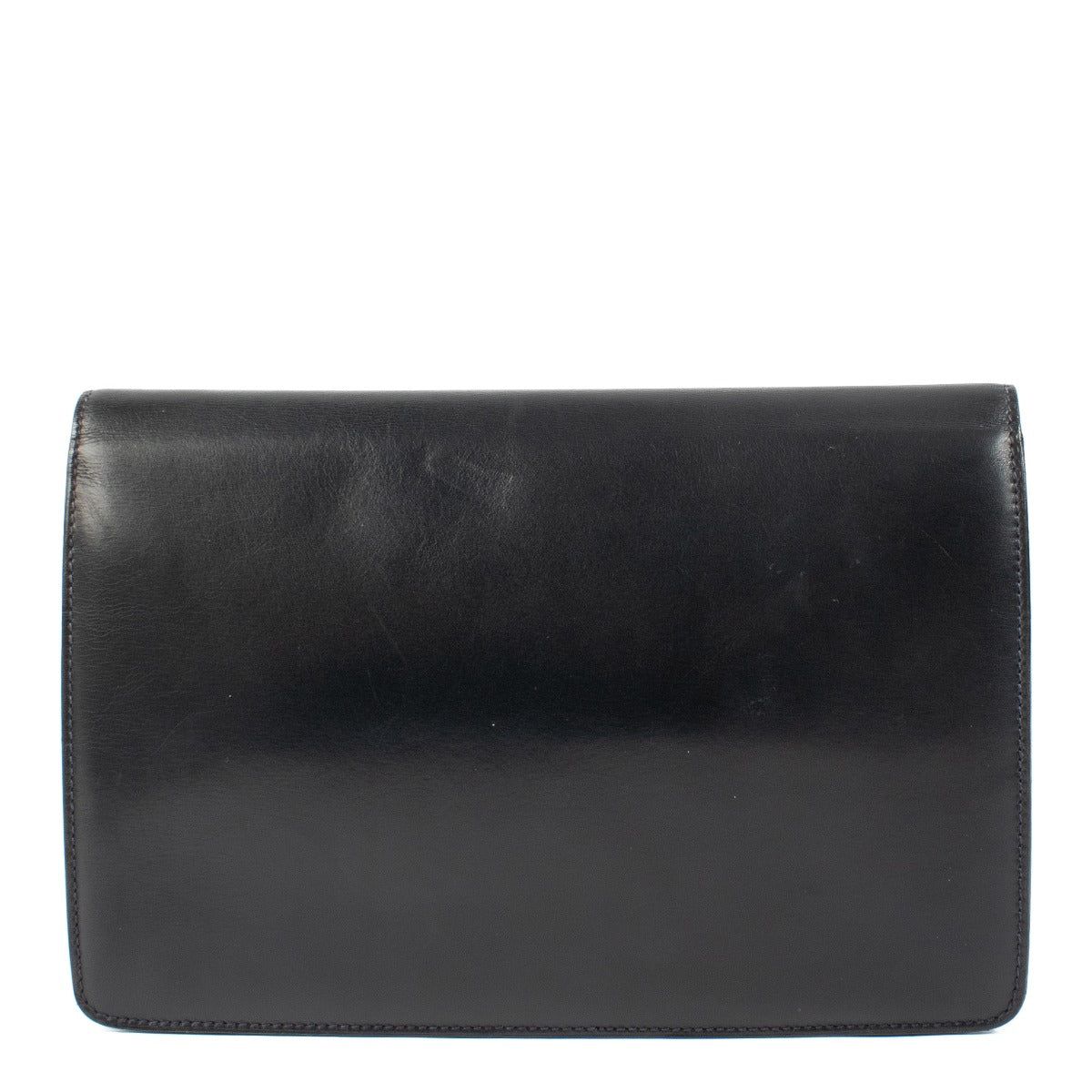 Pochette Celine Vintage en cuir lisse bleu