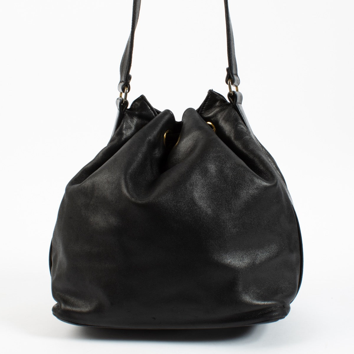 Chanel Black Gold Ball Bucket Bag