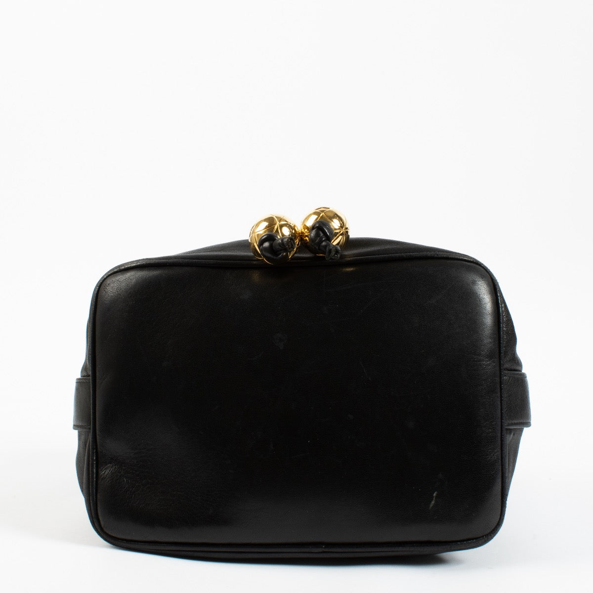 Chanel Black Gold Ball Bucket Bag