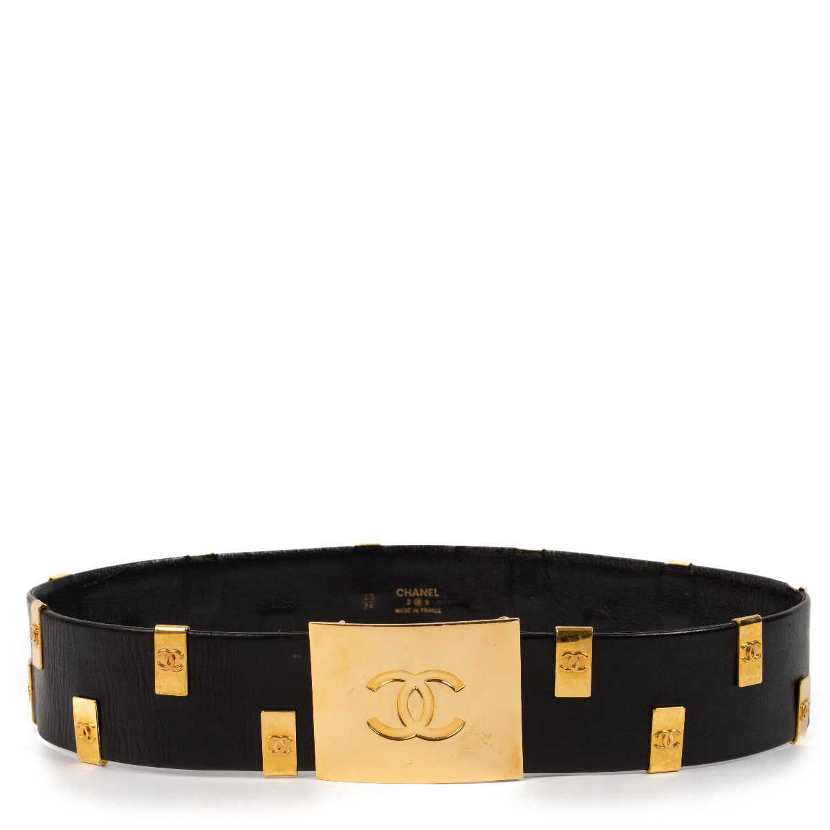 Chanel Collection 29 Black CC Plaque Belt - size 85