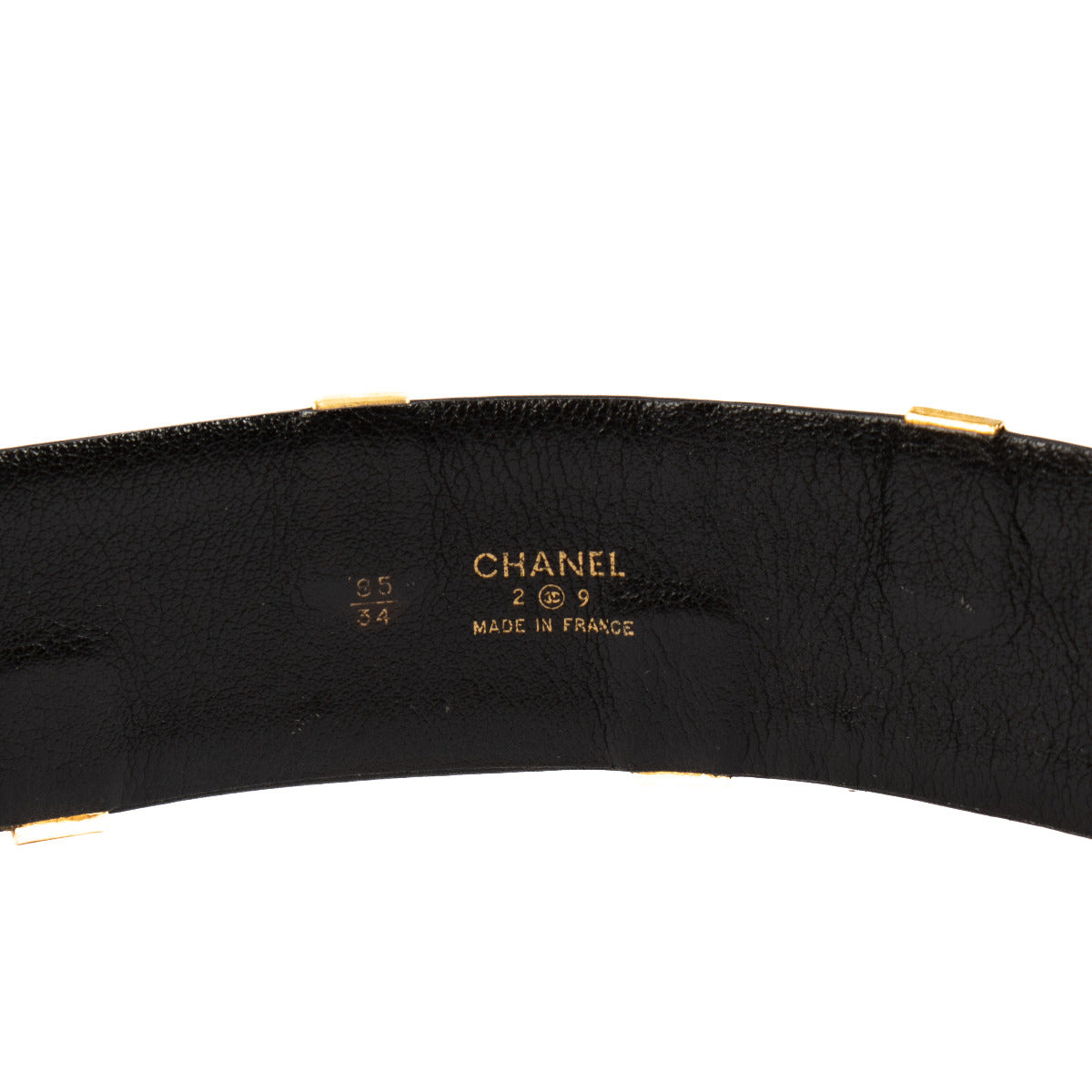 Chanel Collection 29 Black CC Plaque Belt - size 85