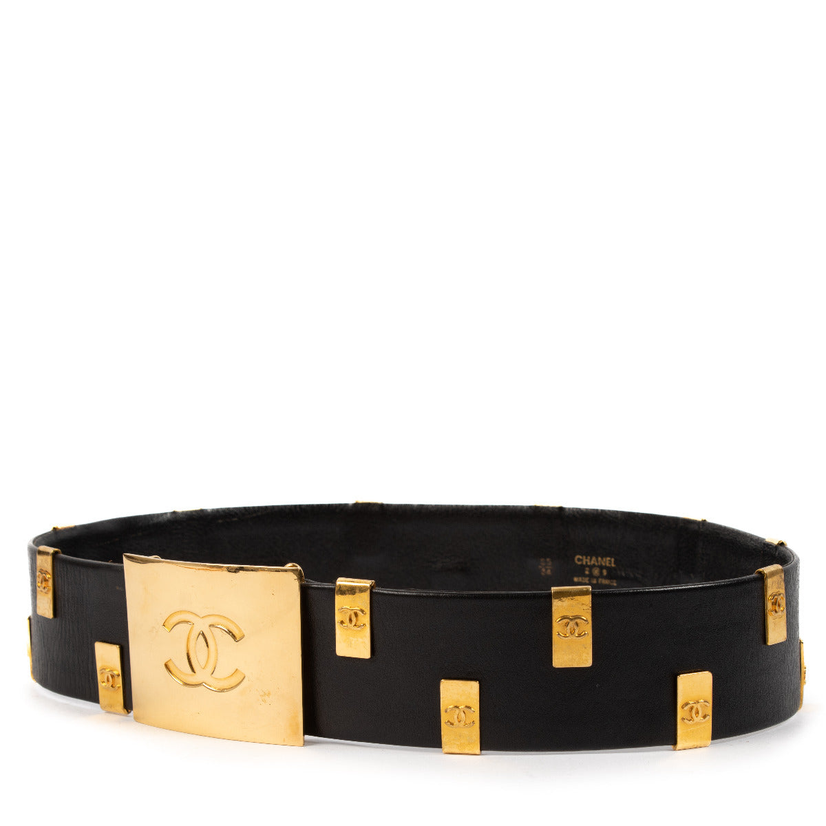 Chanel Collection 29 Black CC Plaque Belt - size 85 aan de beste prijs bij Labellov.