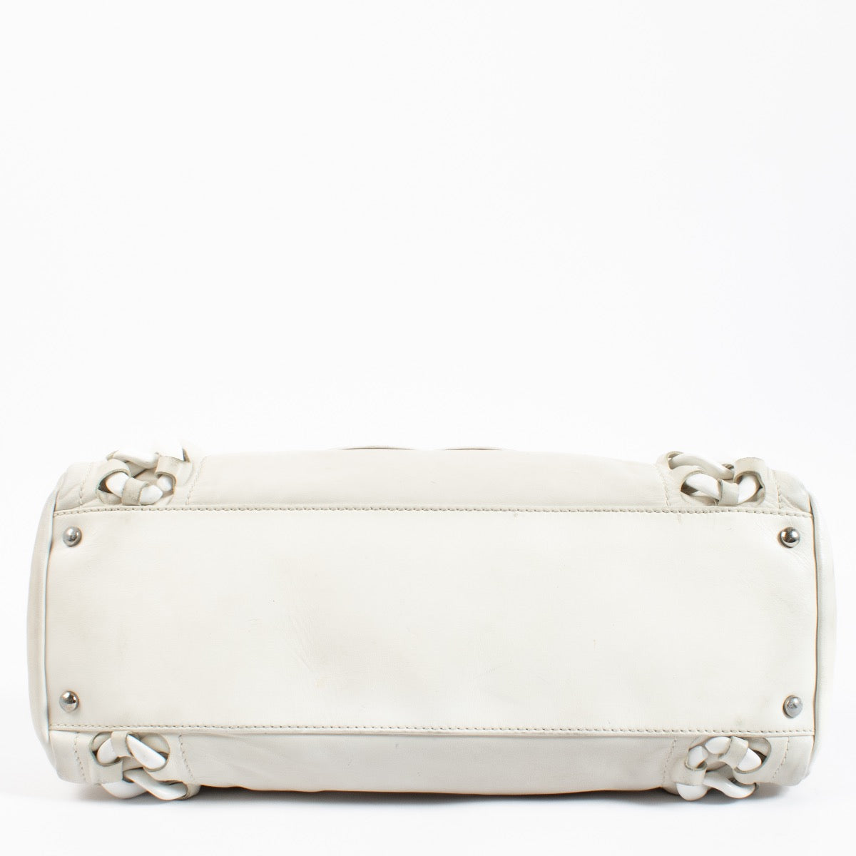 Chanel Witte Moderne Ketting Hobo Tas
