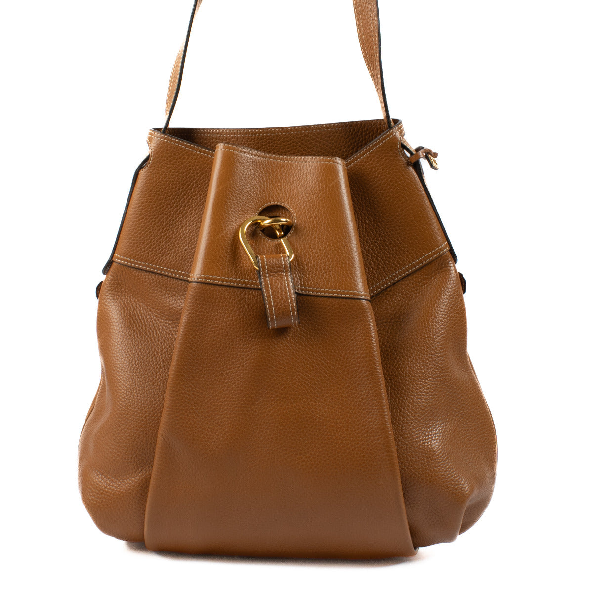 Delvaux Camel Leather Faust Bag