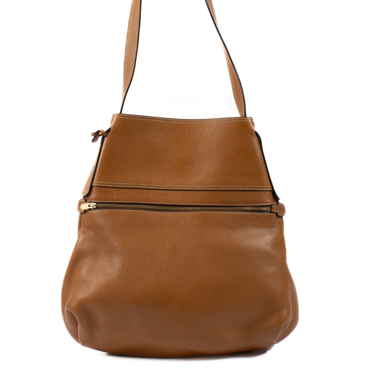 Sac Faust Delvaux en cuir camel