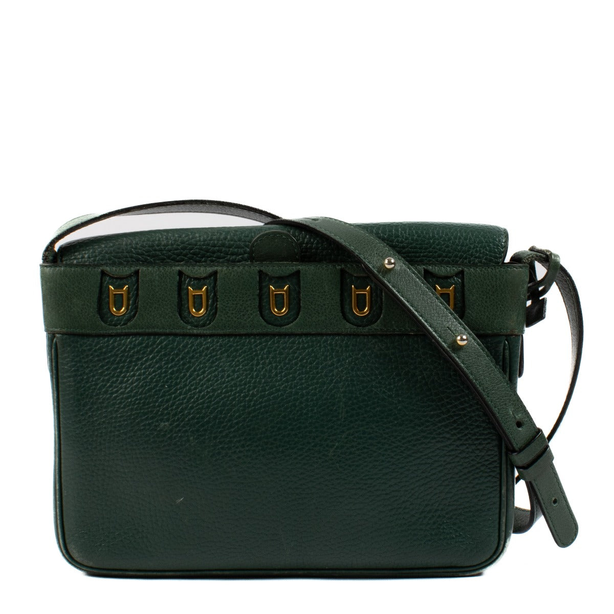 Sac bandoulière Delvaux Fuiraire en cuir vert