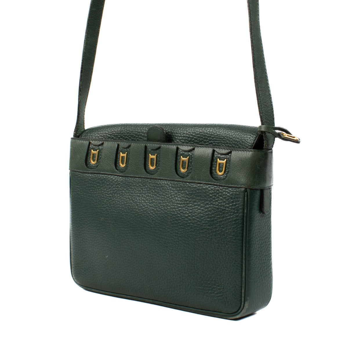 Sac bandoulière Delvaux Fuiraire en cuir vert