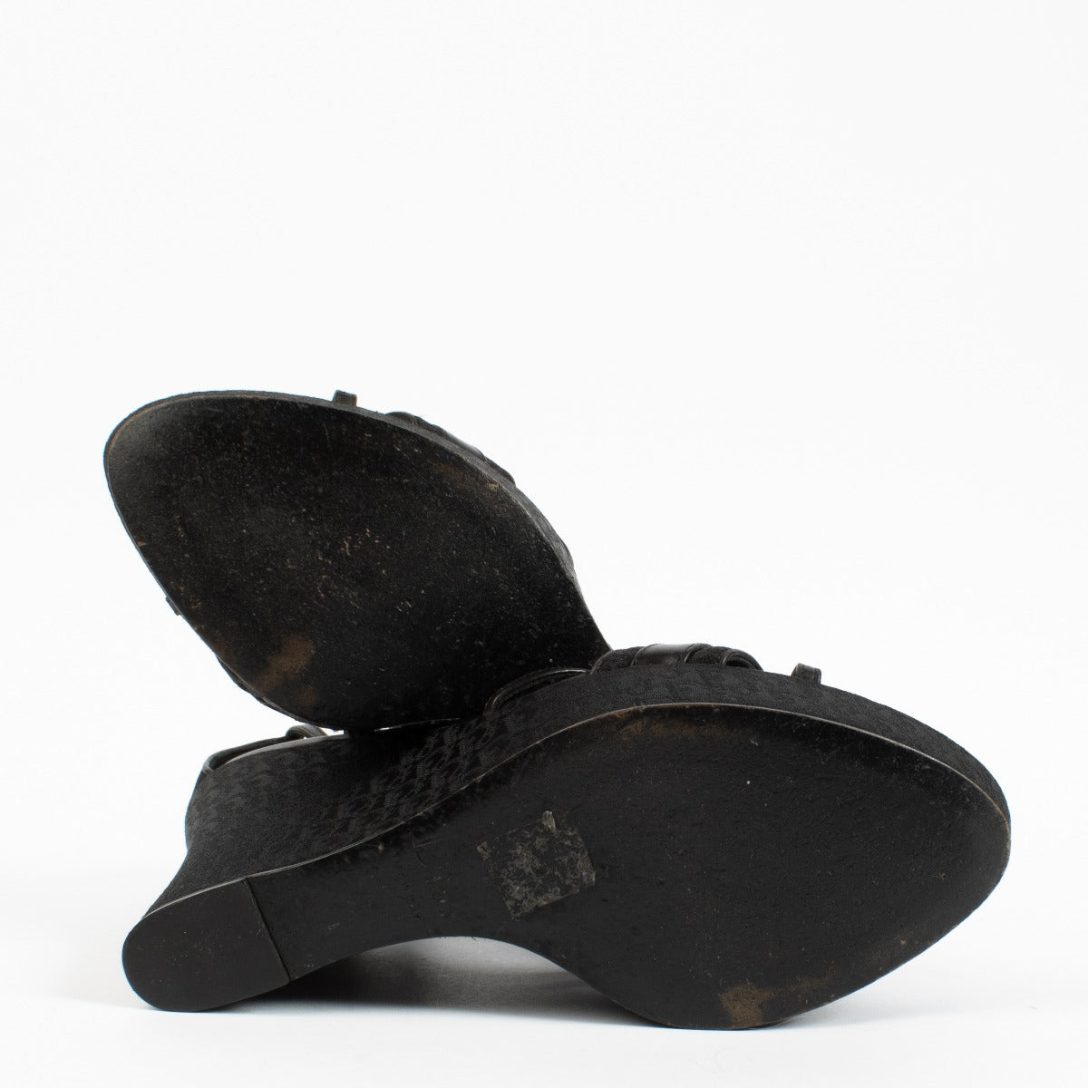 shop 100% authentic second hand Christian Dior Black Wedge Sandals - Size 40 on Labellov.com