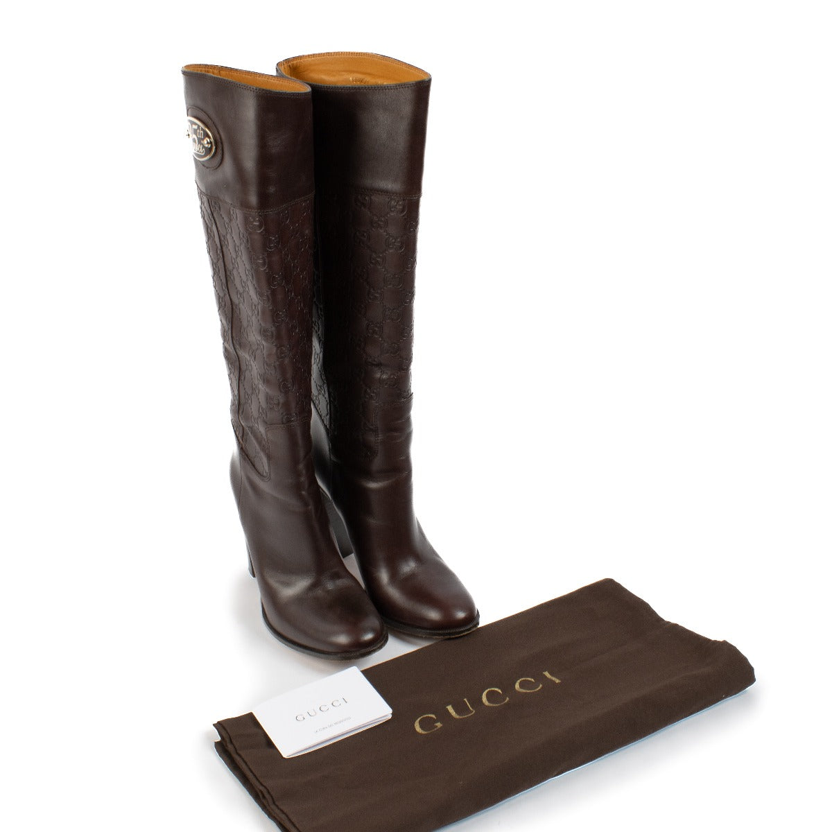Gucci 85th Anniversary Brown Guccissima High Boots