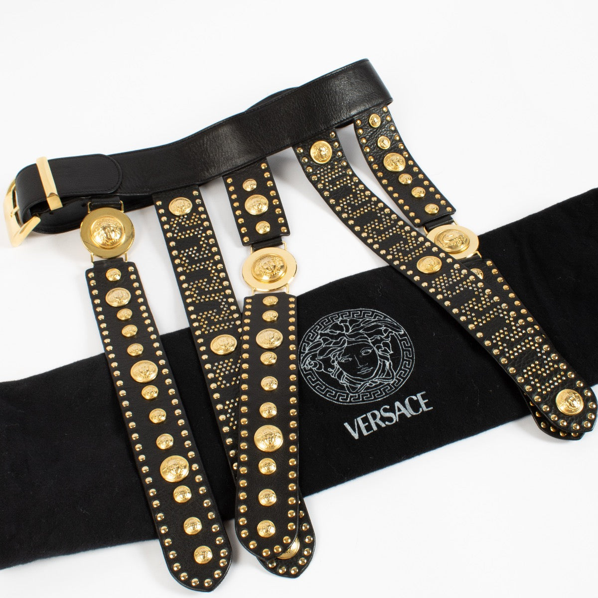 Gianni Versace Vintage Black Belt