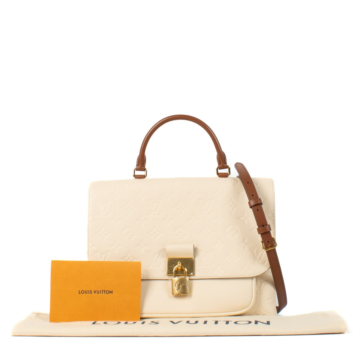 Louis Vuitton Creme/Caramel Monogram Empreinte Marignan Bag