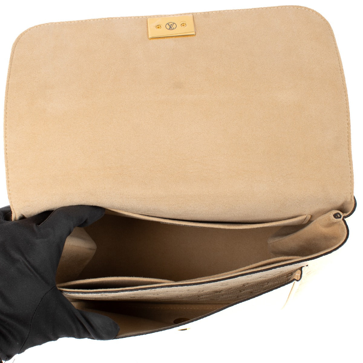 Sac Marignan Louis Vuitton en cuir Monogram Empreinte Crème/Caramel