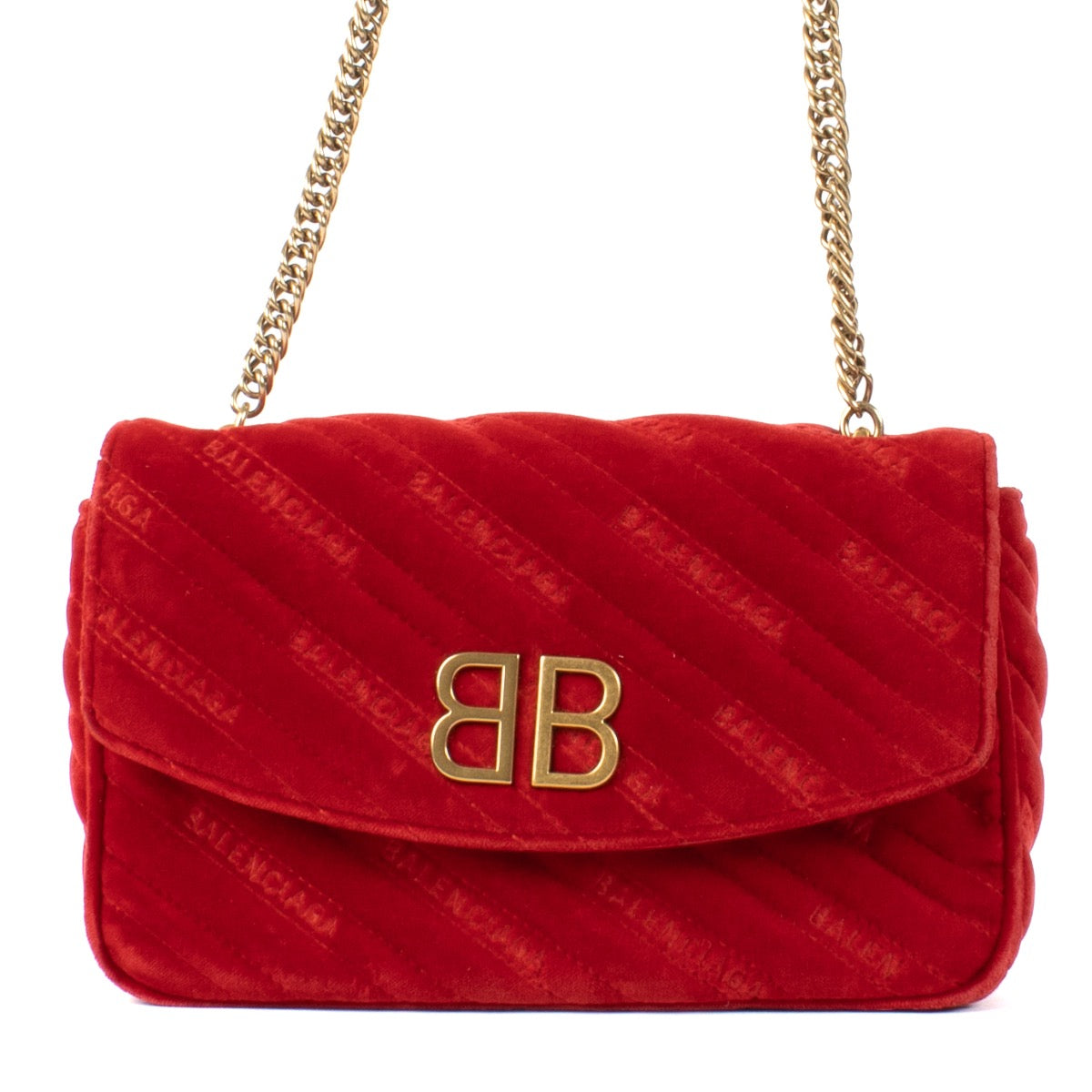 shop 100% authentic second hand Balenciaga Red Velvet BB Chain Bag on Labellov.com