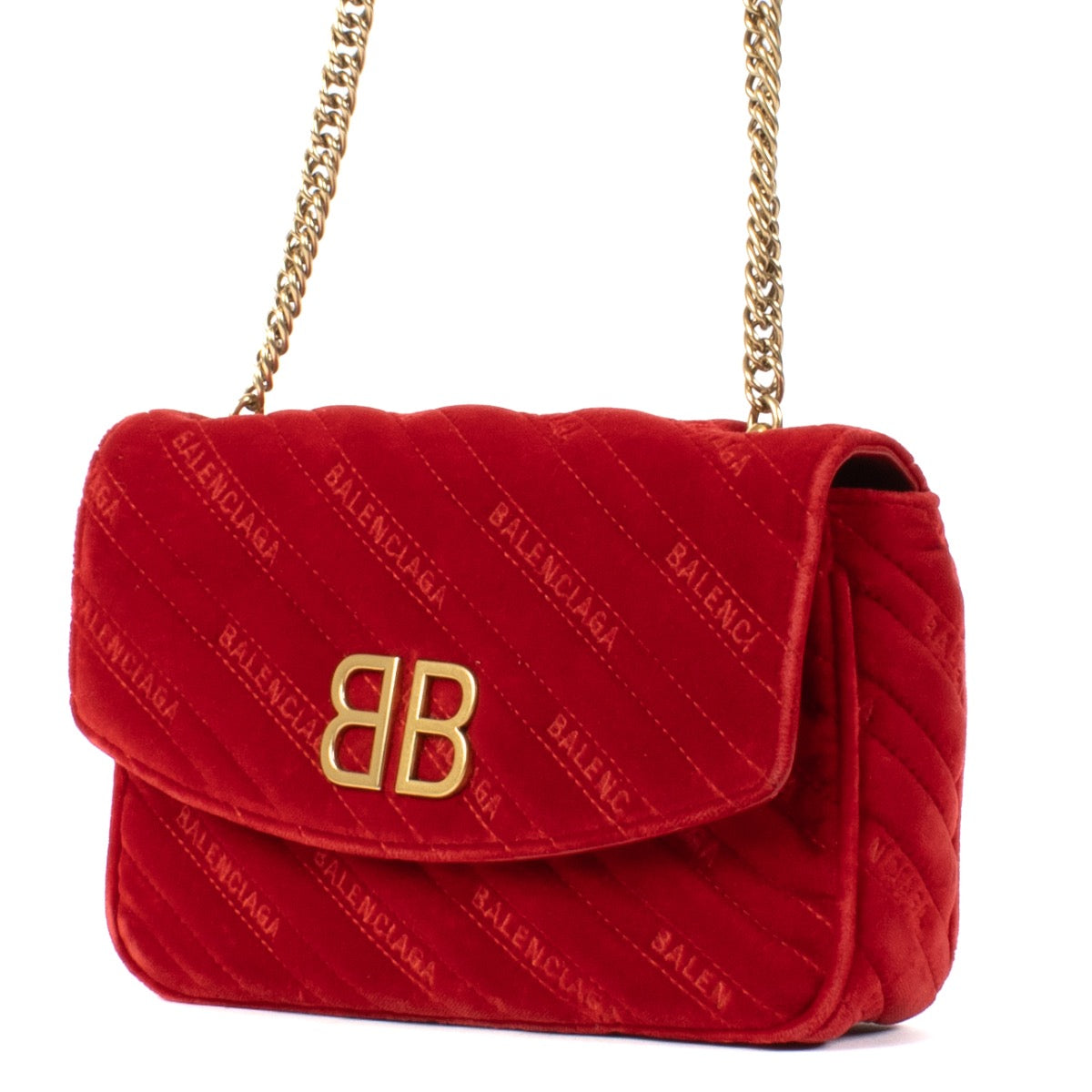 shop 100% authentic second hand Balenciaga Red Velvet BB Chain Bag on Labellov.com