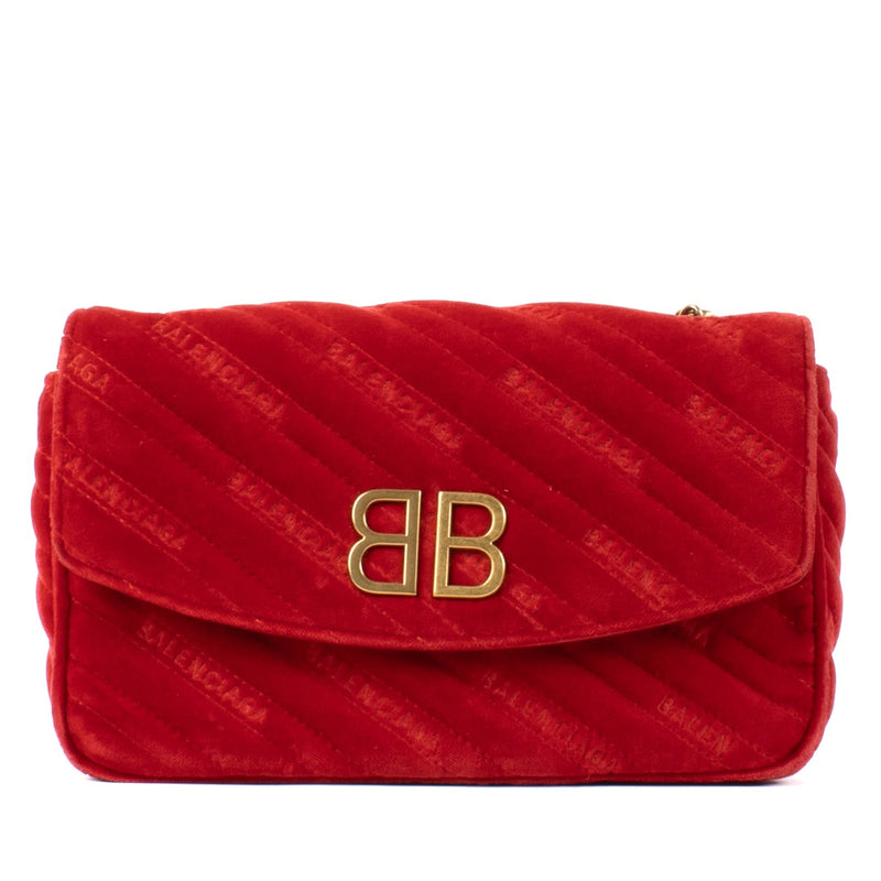 shop 100% authentic second hand Balenciaga Red Velvet BB Chain Bag on Labellov.com