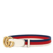 Shop 100% authentic Gucci Mystic White Hibiscus Red Maritime Double G Belt at Labellov.com.
