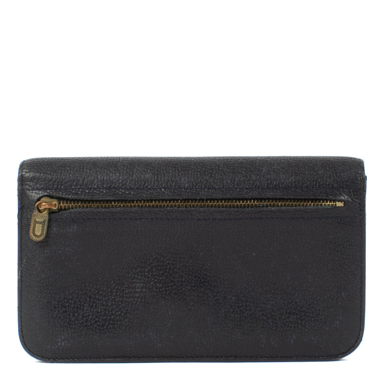 Delvaux Marine Blue Leather Escudo Wallet