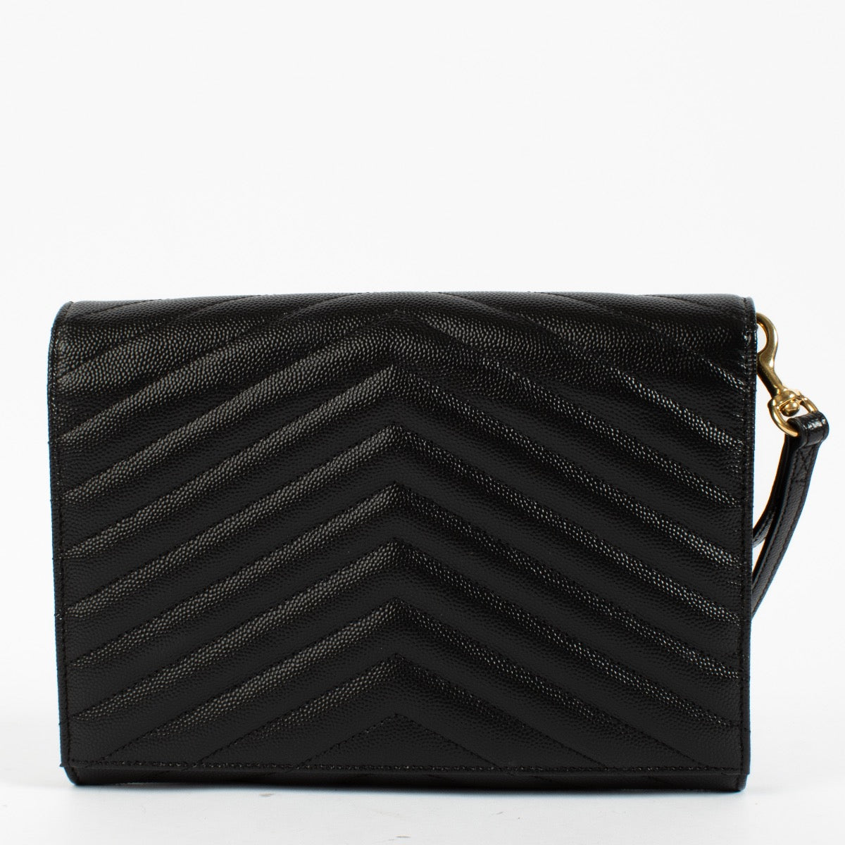 Saint Laurent Zwarte Matelassé Cassandre Flap Pouch