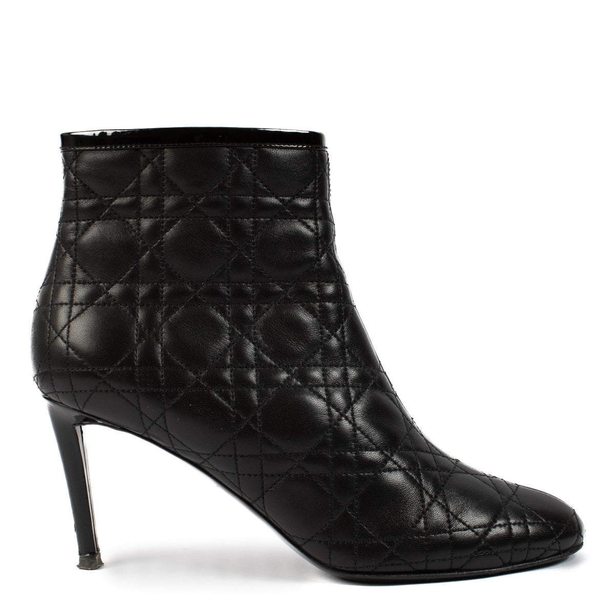 Christian Dior Black Cannage Ankle Boots